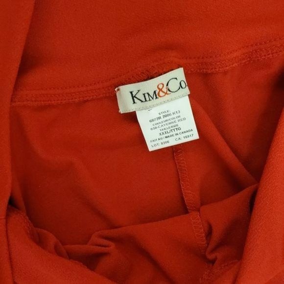 Kim & Co. |  Cayenne Red Slip On Pants - Picture 5 of 6